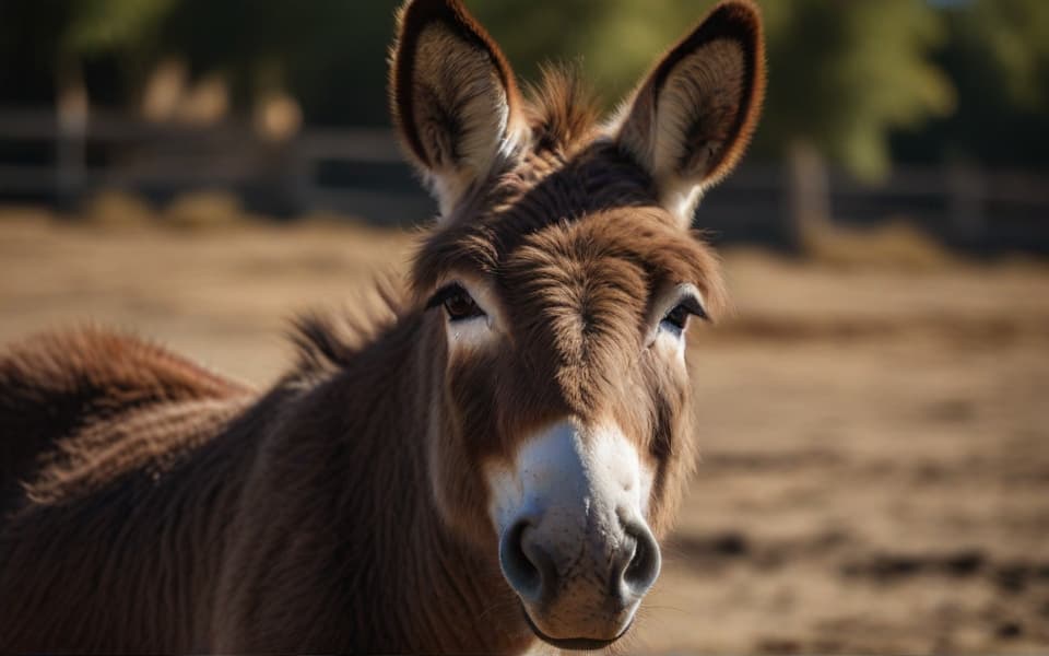 burro mirando a la camara