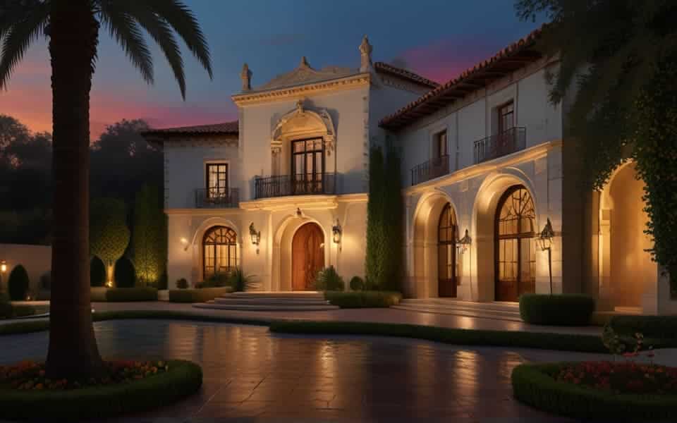 finca elegante blanca