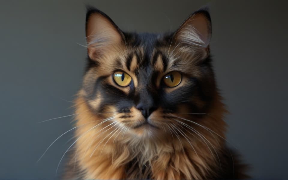 gata carey de pelo largo