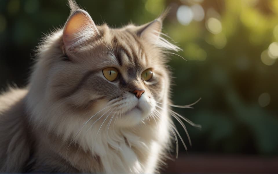 gato persa gris y blanco