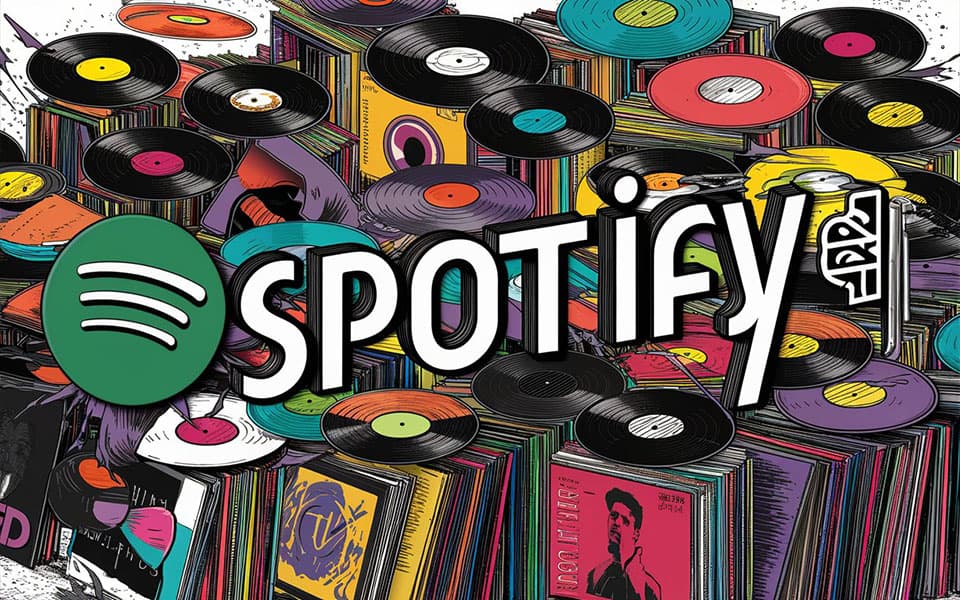 ilustracion discos spotify