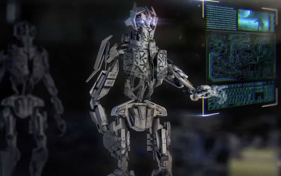 robot humanoide futurista