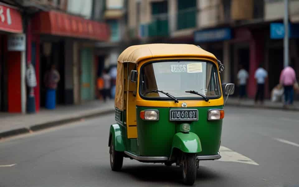 vehiculo tuk-tuk en la calle
